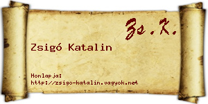 Zsigó Katalin névjegykártya
