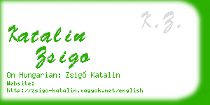 katalin zsigo business card
