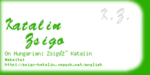 katalin zsigo business card